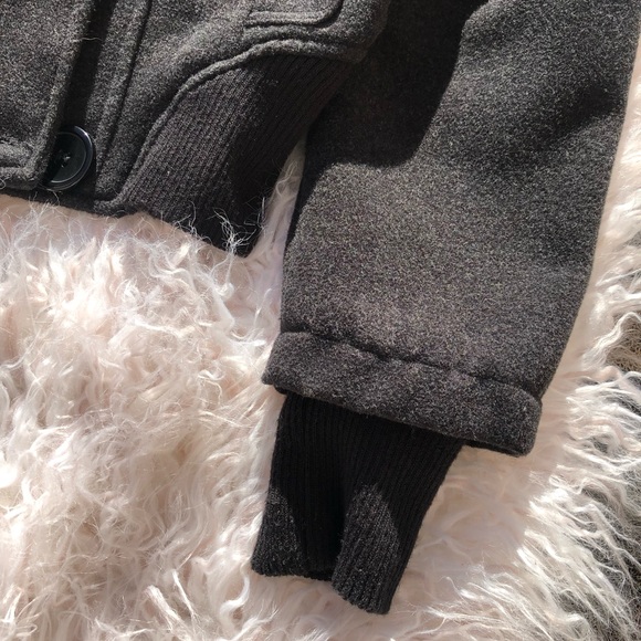 Short charcoal gray pea coat by Ashley - Picture 2 of 6